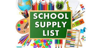 School Supply List for 2022-2023