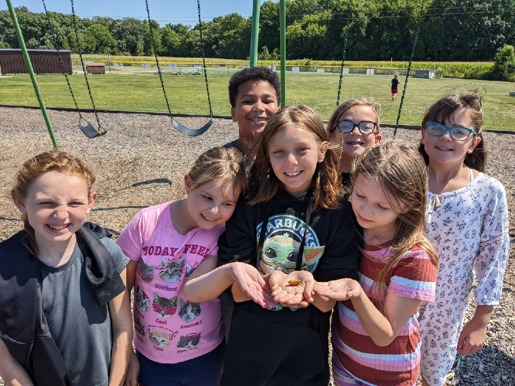Fourth graders found a new butterfly friend to spend recess with today! 